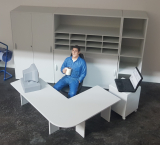 Diorama Bürotisch mit Container für Büro 1:18 3d
